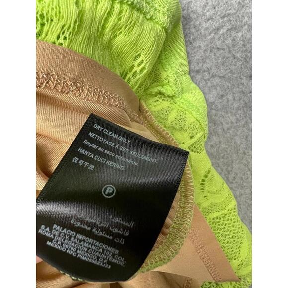 Y2k Bebe Lace Sheer Babydoll Bodycon Dress Xl Neon Goth Witchy Sexy Coquette - Picture 12 of 15